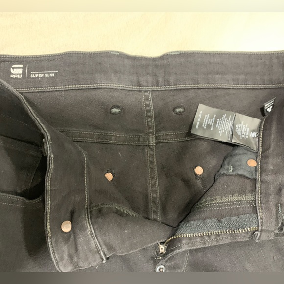 Men’s Black G-Star Raw Super Slim (Skinny) Jeans - 31” Waist x 32” Length - Picture 5 of 6